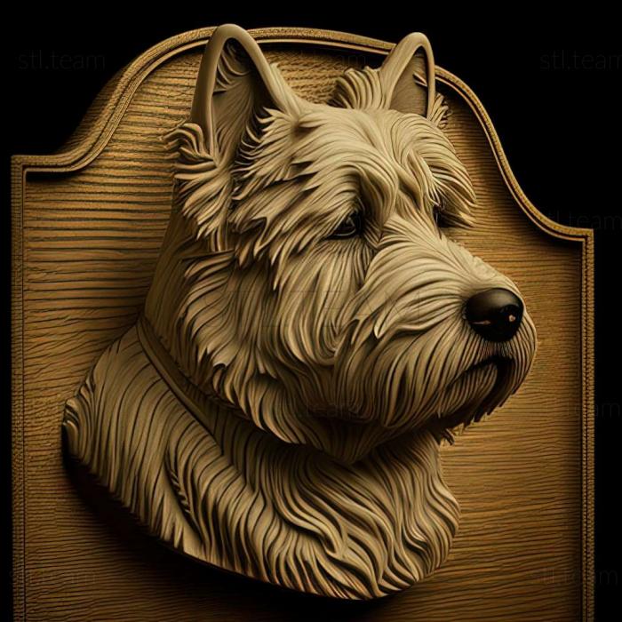 3D модель Фландрский бувье собака (STL)